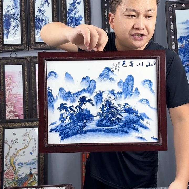 摆件景德镇瓷板画