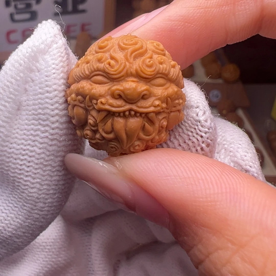 猴头核桃把件精修款唐狮全品有正常封口线