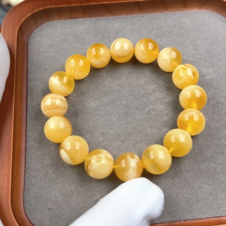 蜜蜡裸石未镶嵌12mm手串