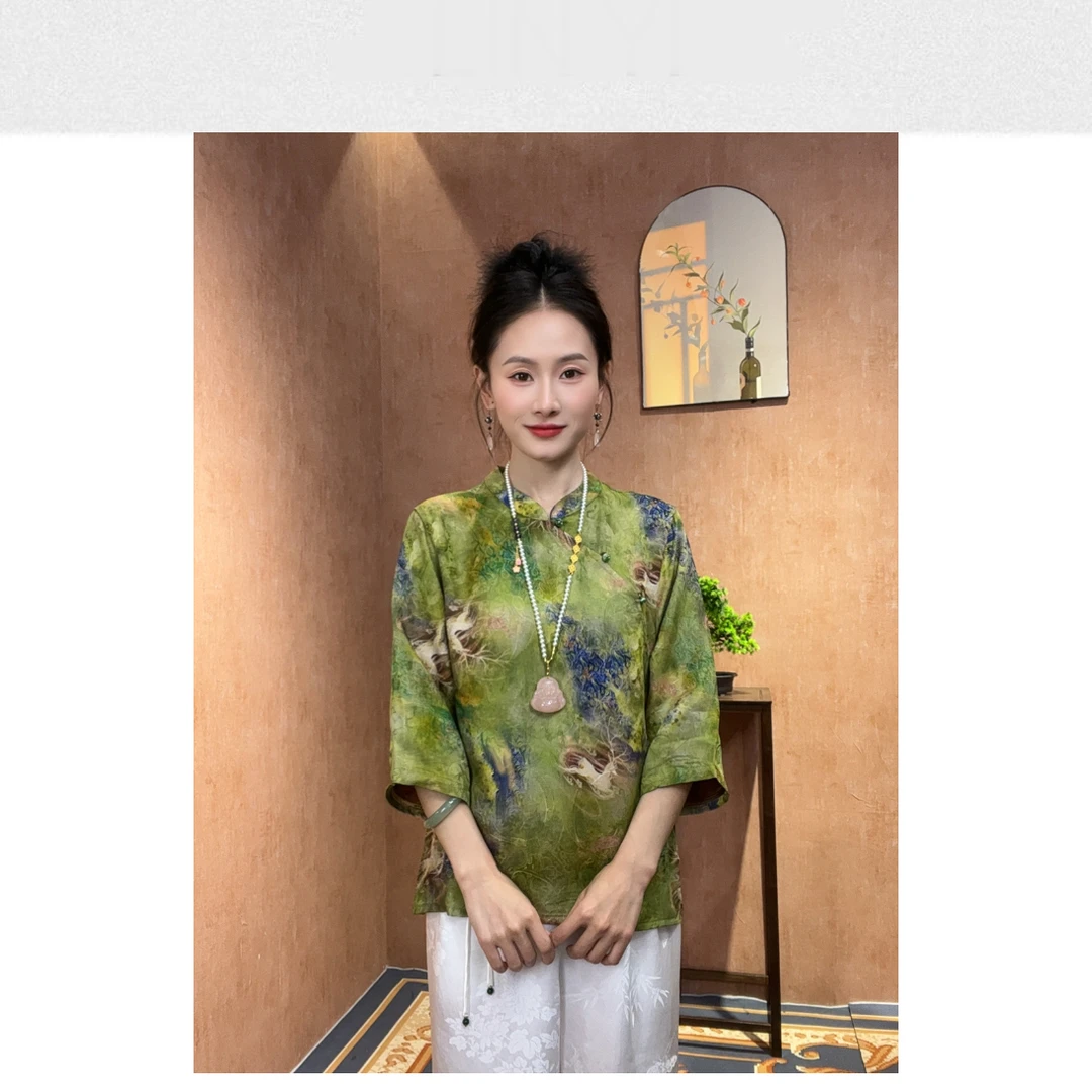 2570 新中式时尚国风气质女士小衫