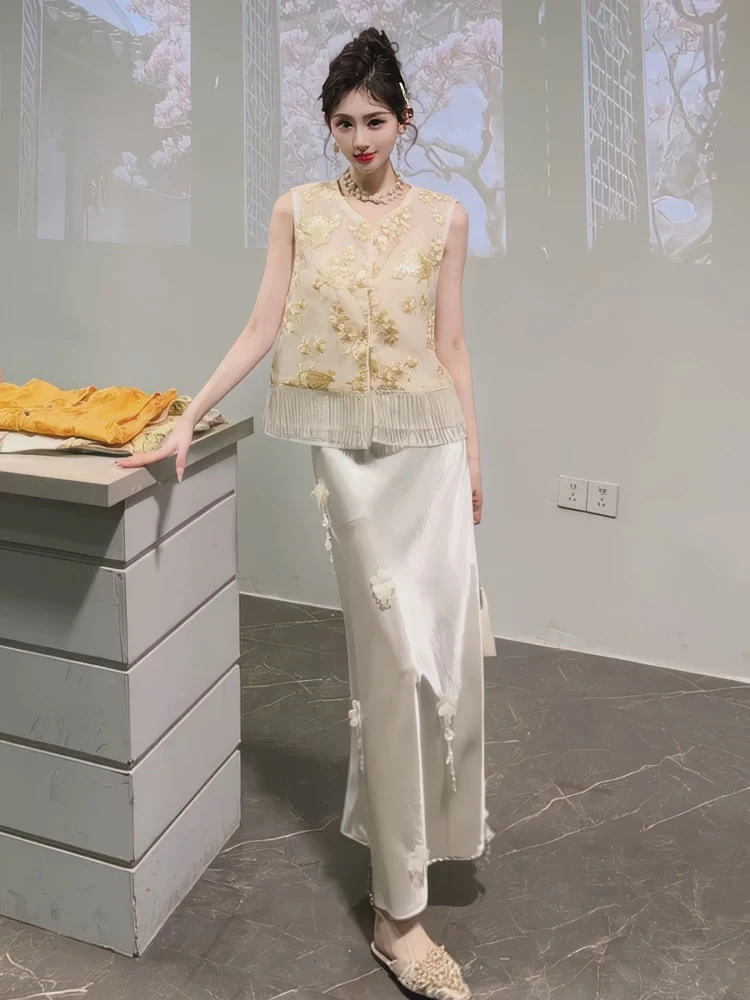 【A1211-A1220】春夏小个子穿搭气质长裙显瘦法式收腰泡泡袖小清新