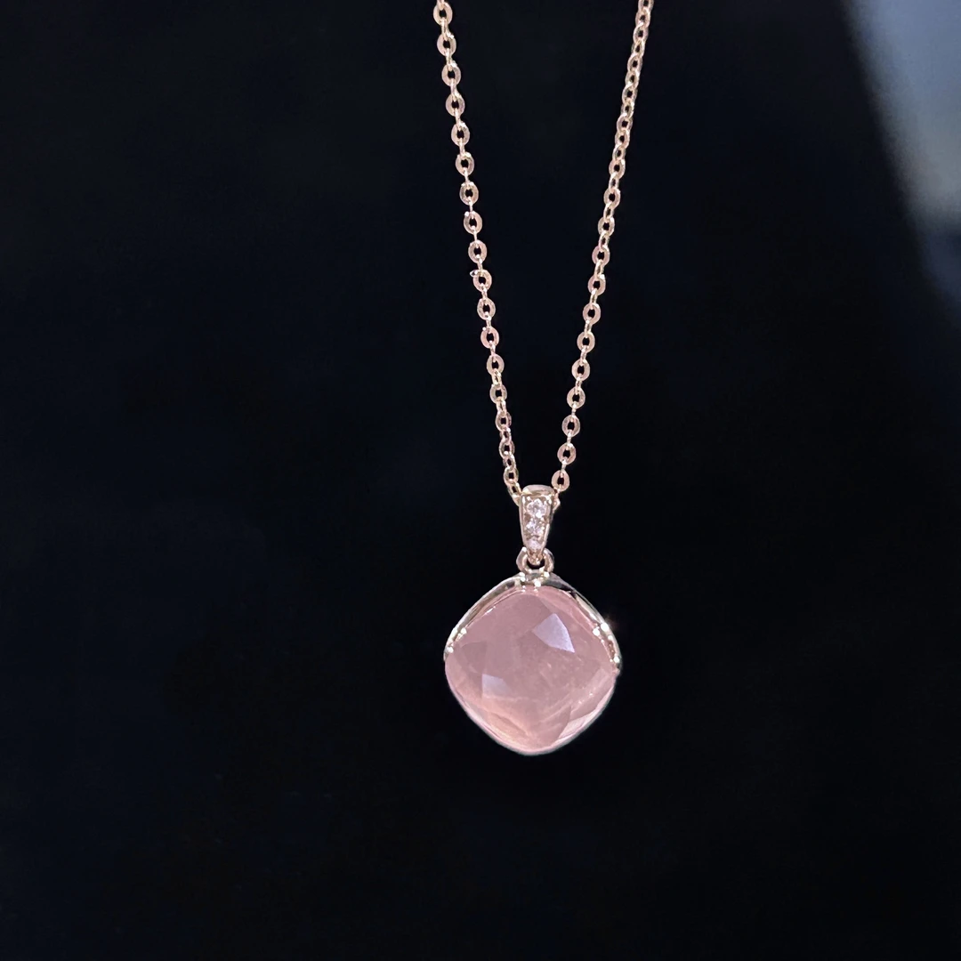 18K金 粉水晶吊坠  246634   吊坠不含链