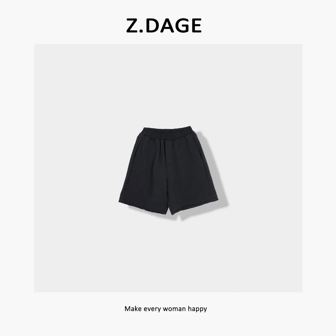 Z.DAGE'旅途’时尚极简韩系百搭破碎感冰感短裤-24795
