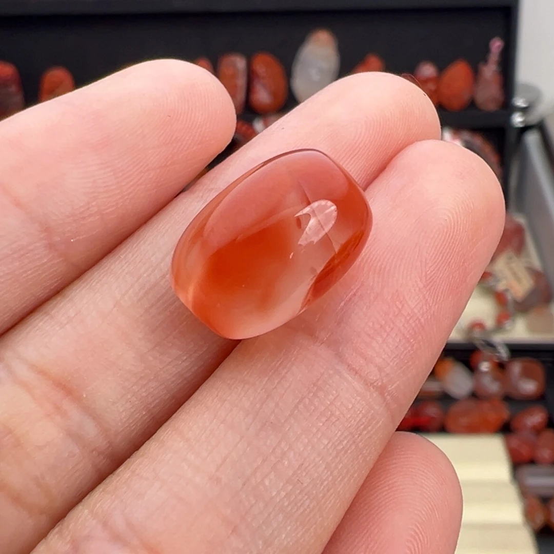 南红玛瑙未镶嵌颈饰冰橘枣珠