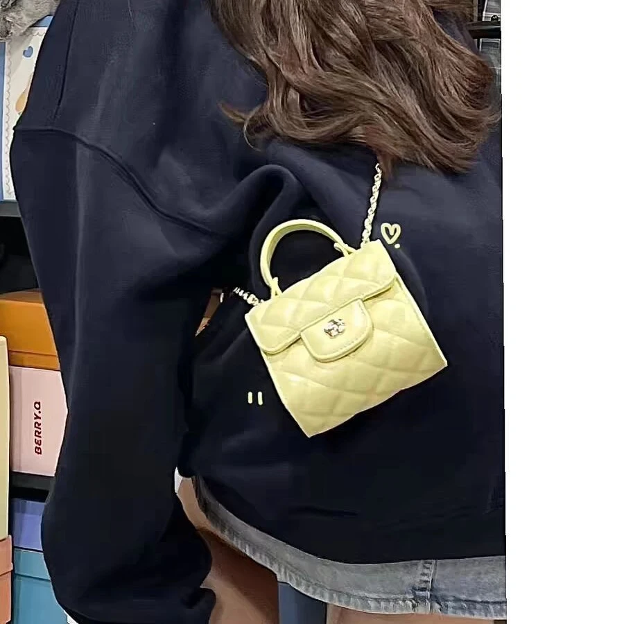 菱格链条迷你包包女春夏2024新款高级感小众手提小方包时尚斜挎包