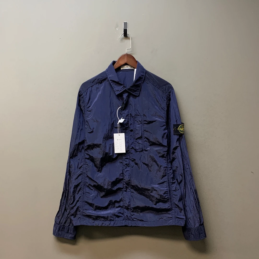 Stone island 石头岛/02209/18ss金属尼龙外套 午夜蓝 L码