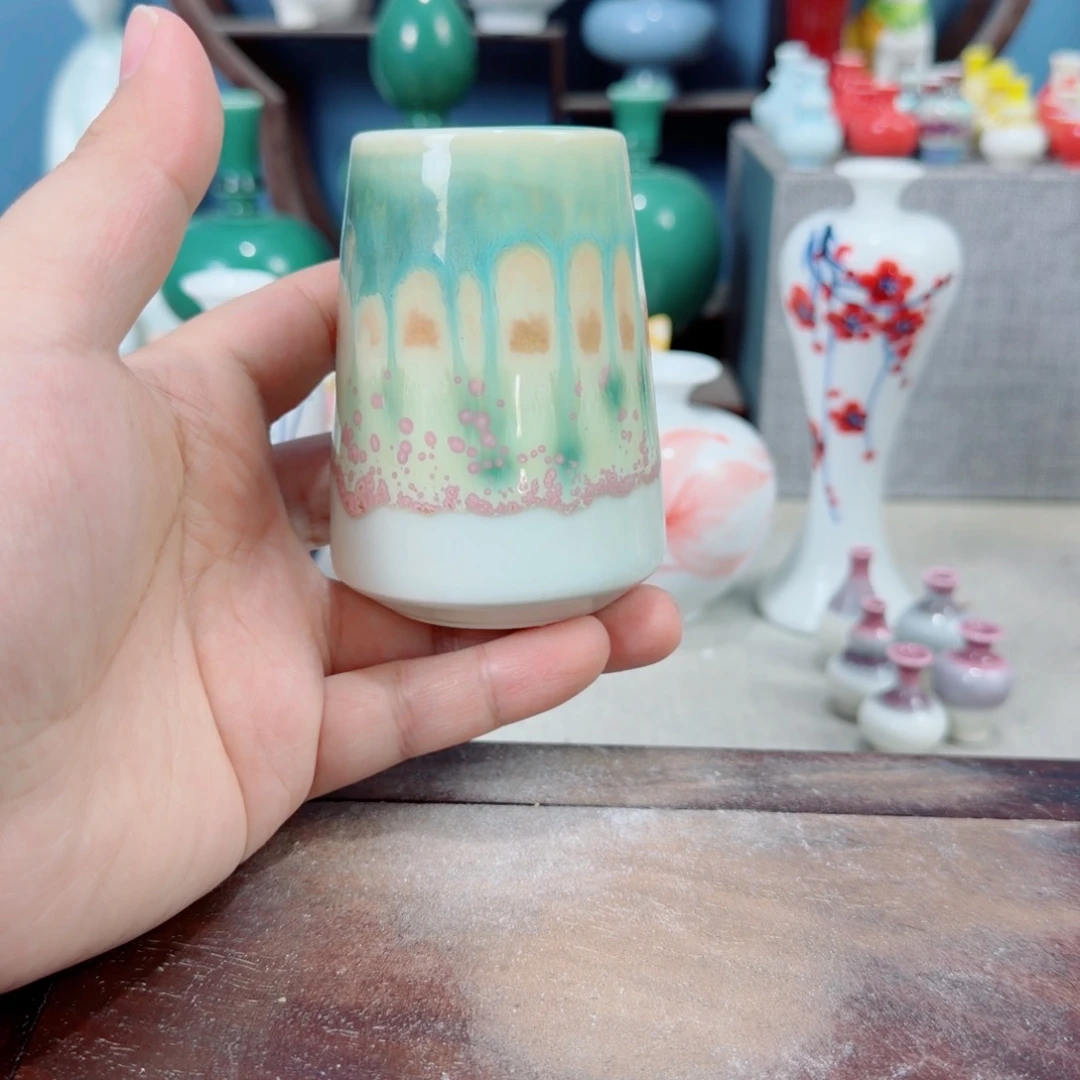 陶瓷手工小花器摆件