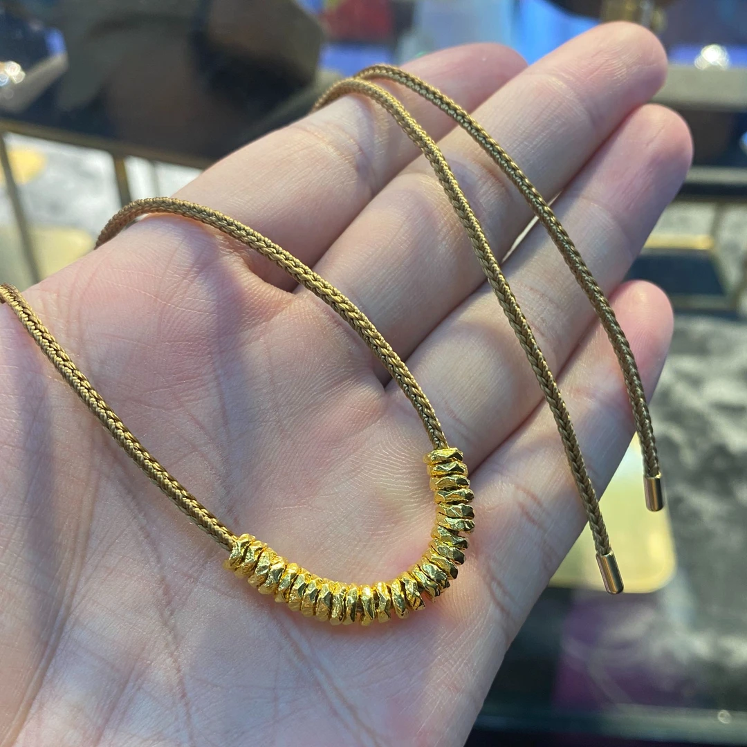 【冰冰匠心珠宝】足金盘缠项链-多样性一件发货-定制款-754