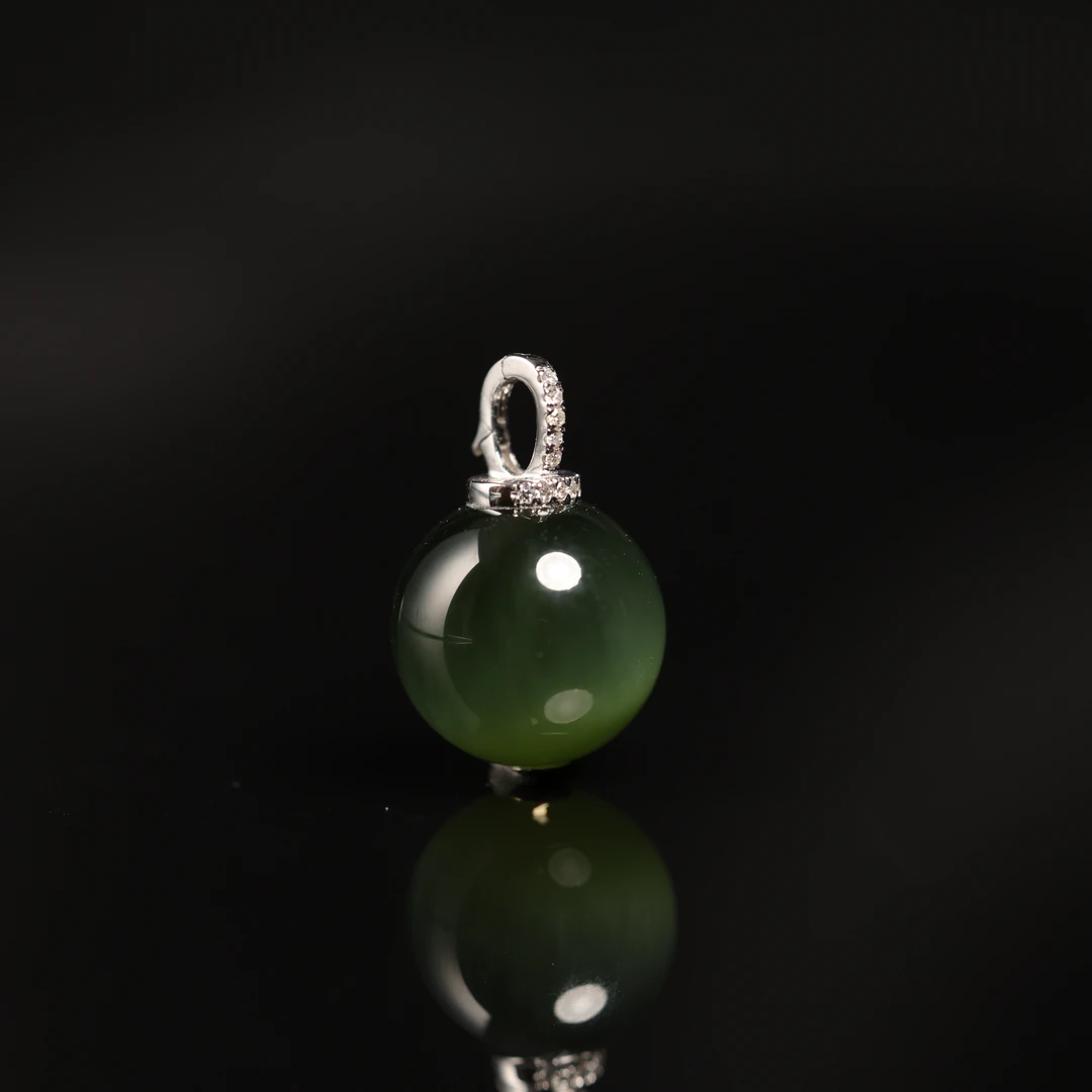 一团和气 | 严选精品和田玉顶猫单珠吊坠