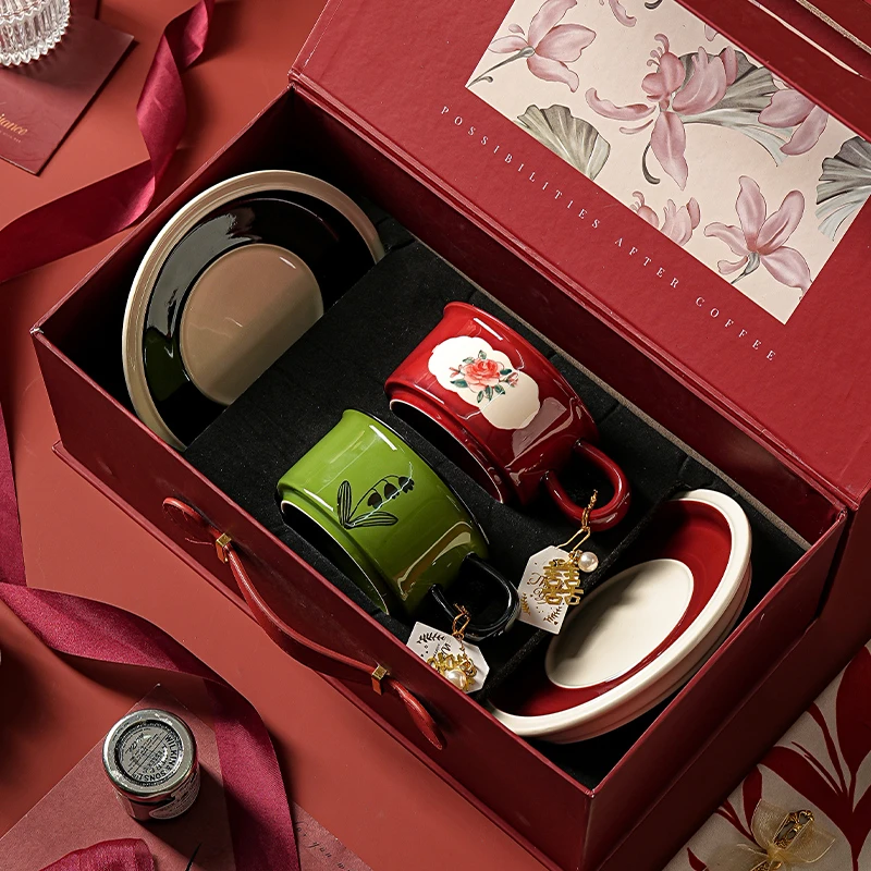 特别好看生日陶瓷咖啡杯子高档精致高级感轻奢高颜值七夕新婚礼物