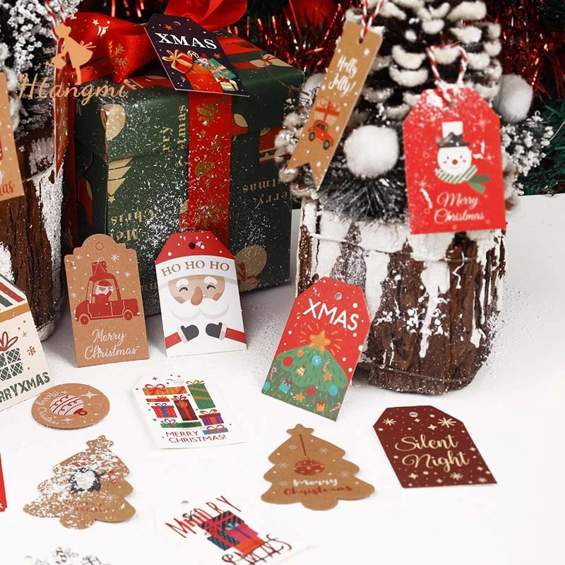 【汉唐美】圣诞节套卡merry christmas挂牌吊牌圣诞树装饰礼物贺卡