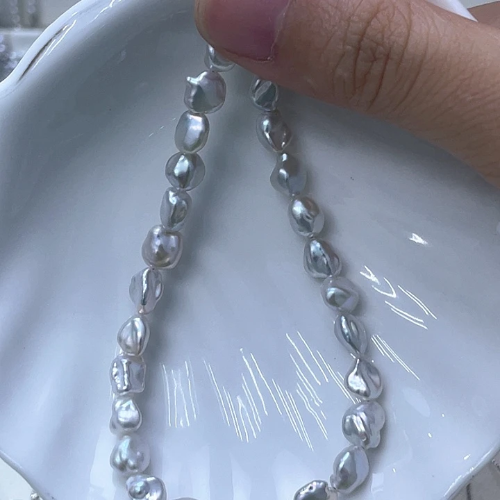 颈饰银S925镶嵌淡水珍珠