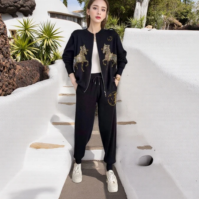 《英伦H马》两件套·秋冬套装 7903#