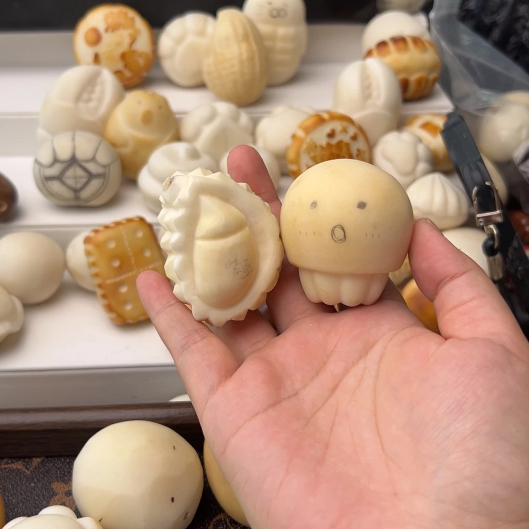 腼***蓝把件菩提根/象牙果定制鱿鱼榴莲补邮费
