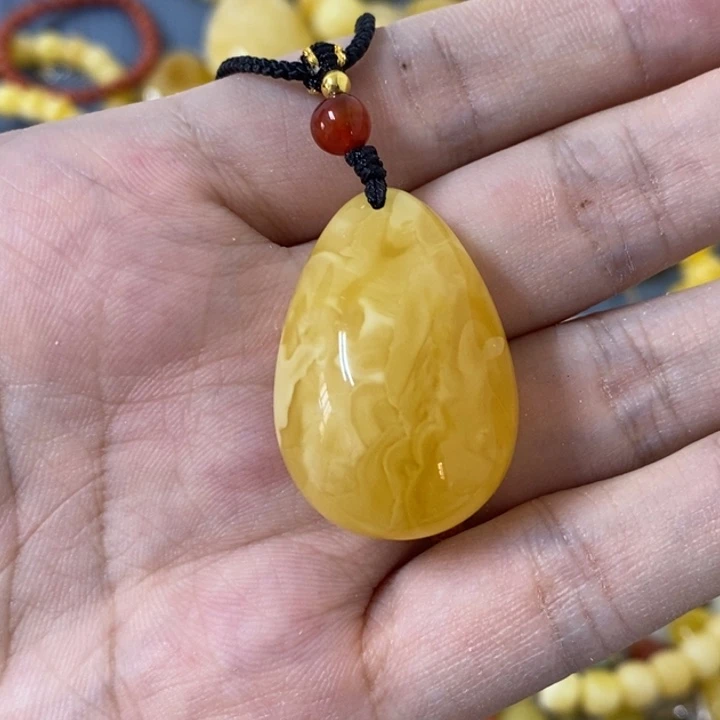 未镶嵌蜜蜡裸石吊坠