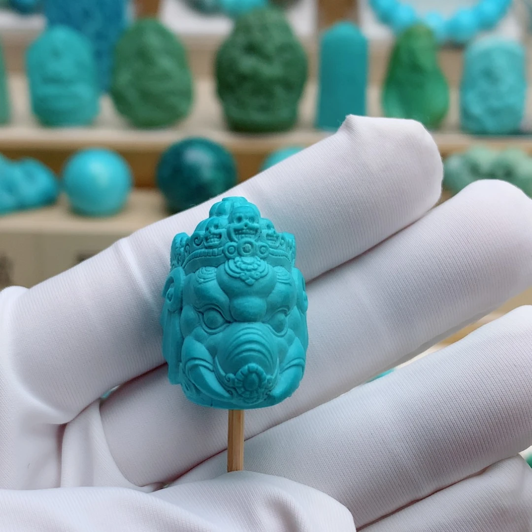 绿松石未镶嵌挂件