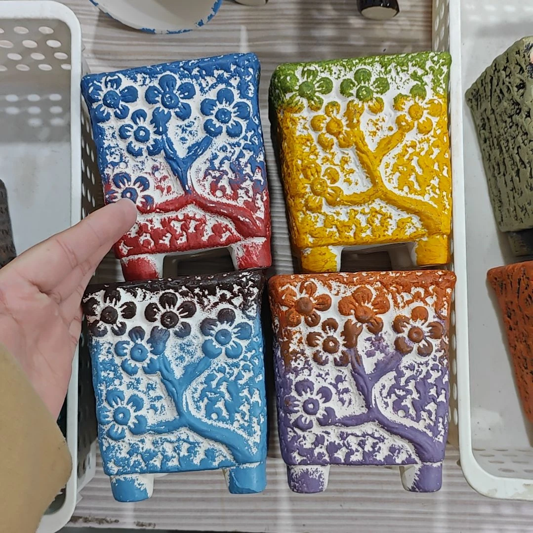 红陶吸水透气的白陶花盆凑满12发货