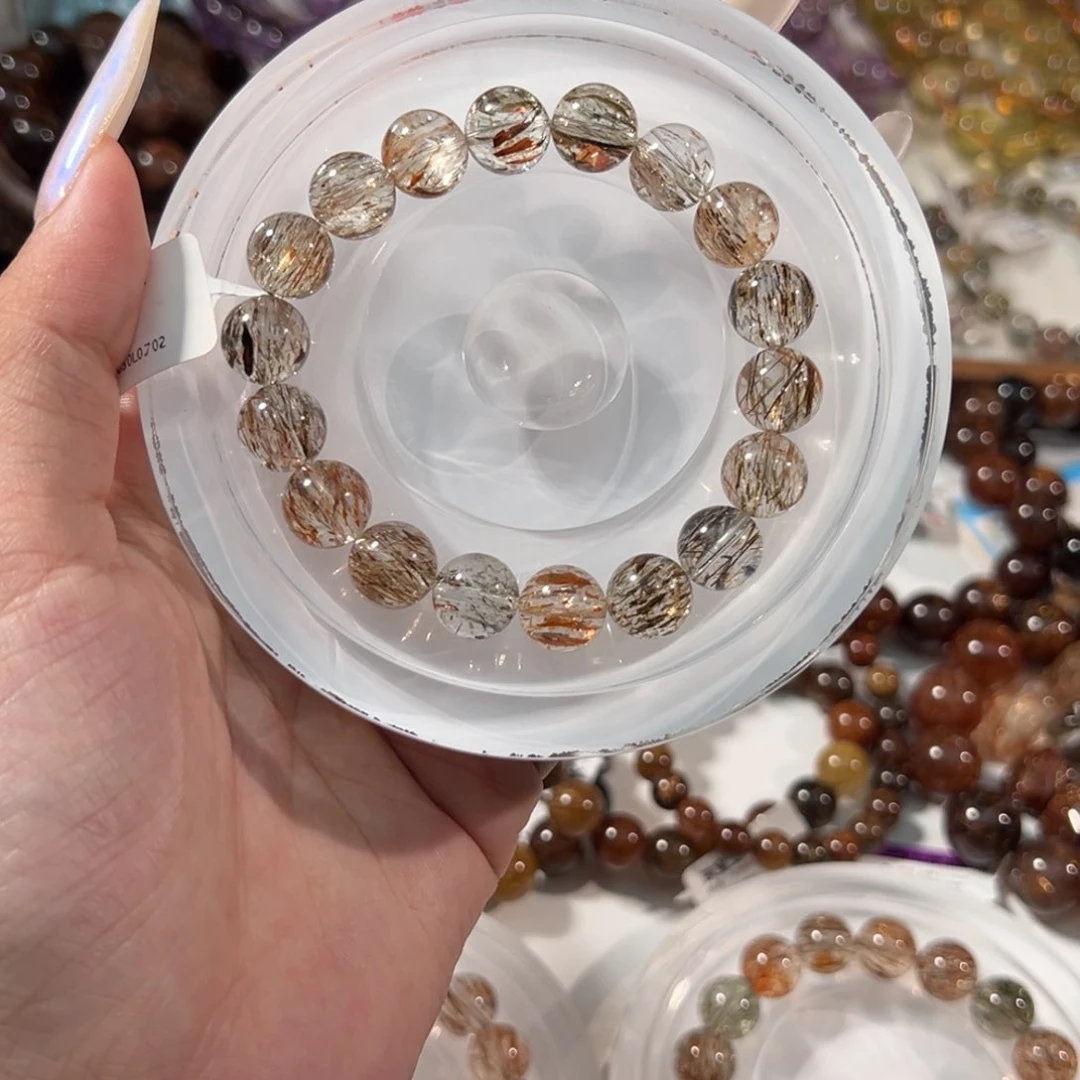 水晶手串未镶嵌黑金超七10