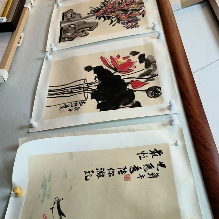 豹***子国画锋平画家作品软片不带框