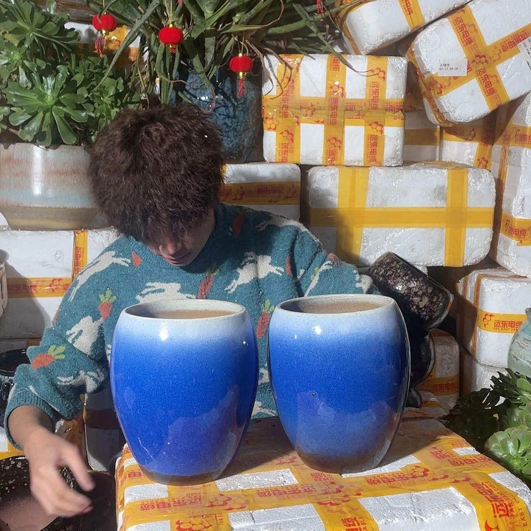 红陶宜兴紫砂花盆