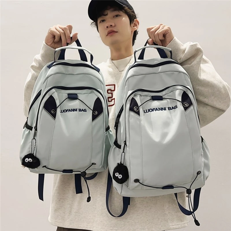 书包女初中生ins简约高中生大容量电脑背包男潮 大学生旅行双肩包