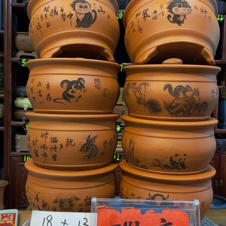 紫砂花盆紫砂花盆