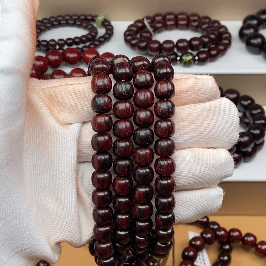 未***.小叶紫檀手串/手链原汁原味8×9老型108颗