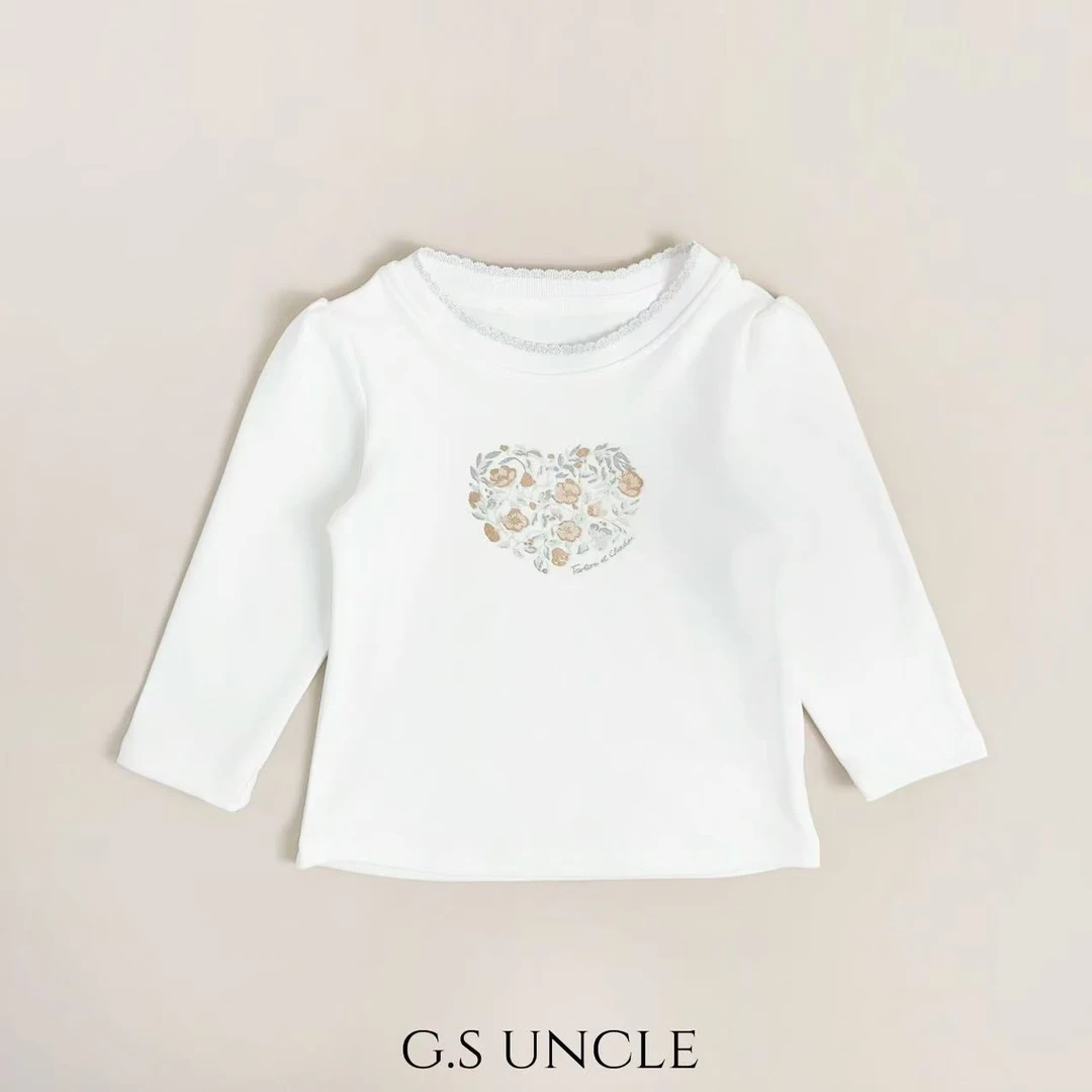 【】Z190女宝秋冬季简约时髦儿童韩版长袖T恤洋气上衣宝宝打底衫