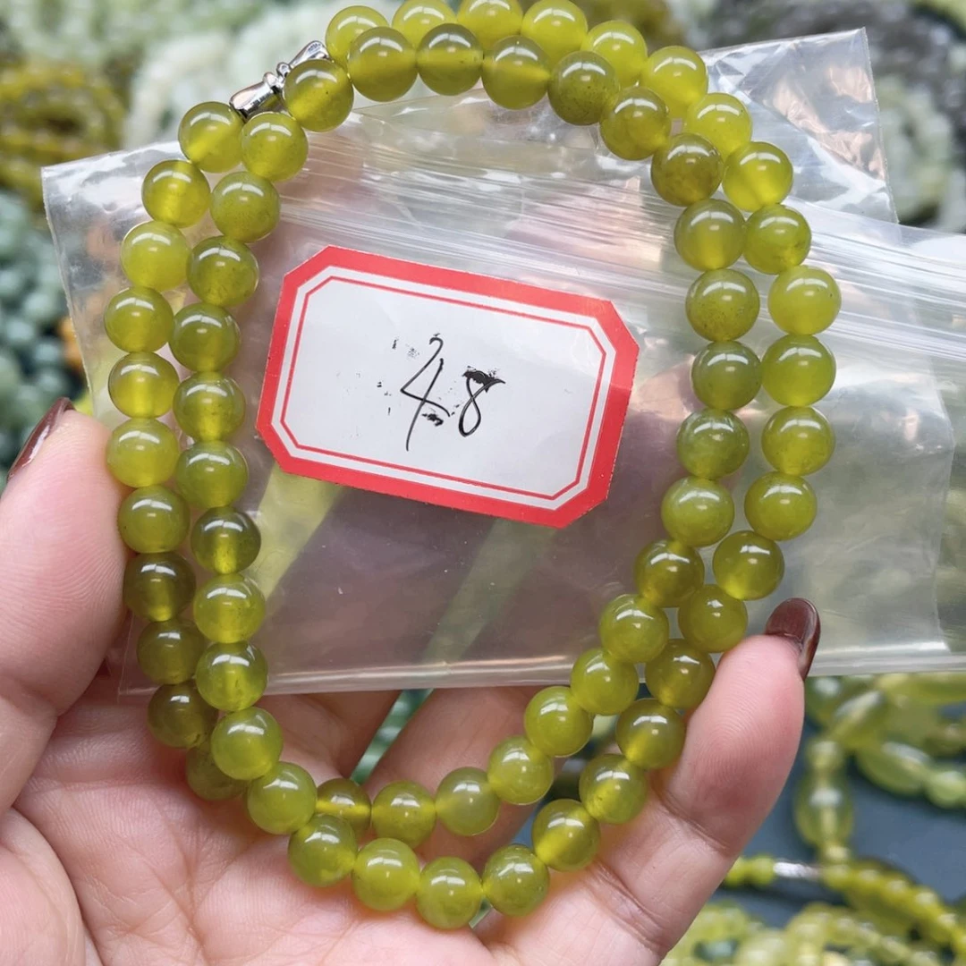 未镶嵌蛇纹石玉手链