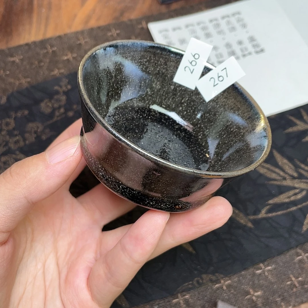 茶盏266 福临号建盏柴烧薄胎微瑕