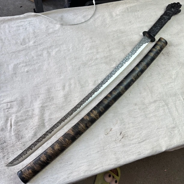 2160 龙泉昊天宝剑高猛钢唐横刀包皮鞘未开刃