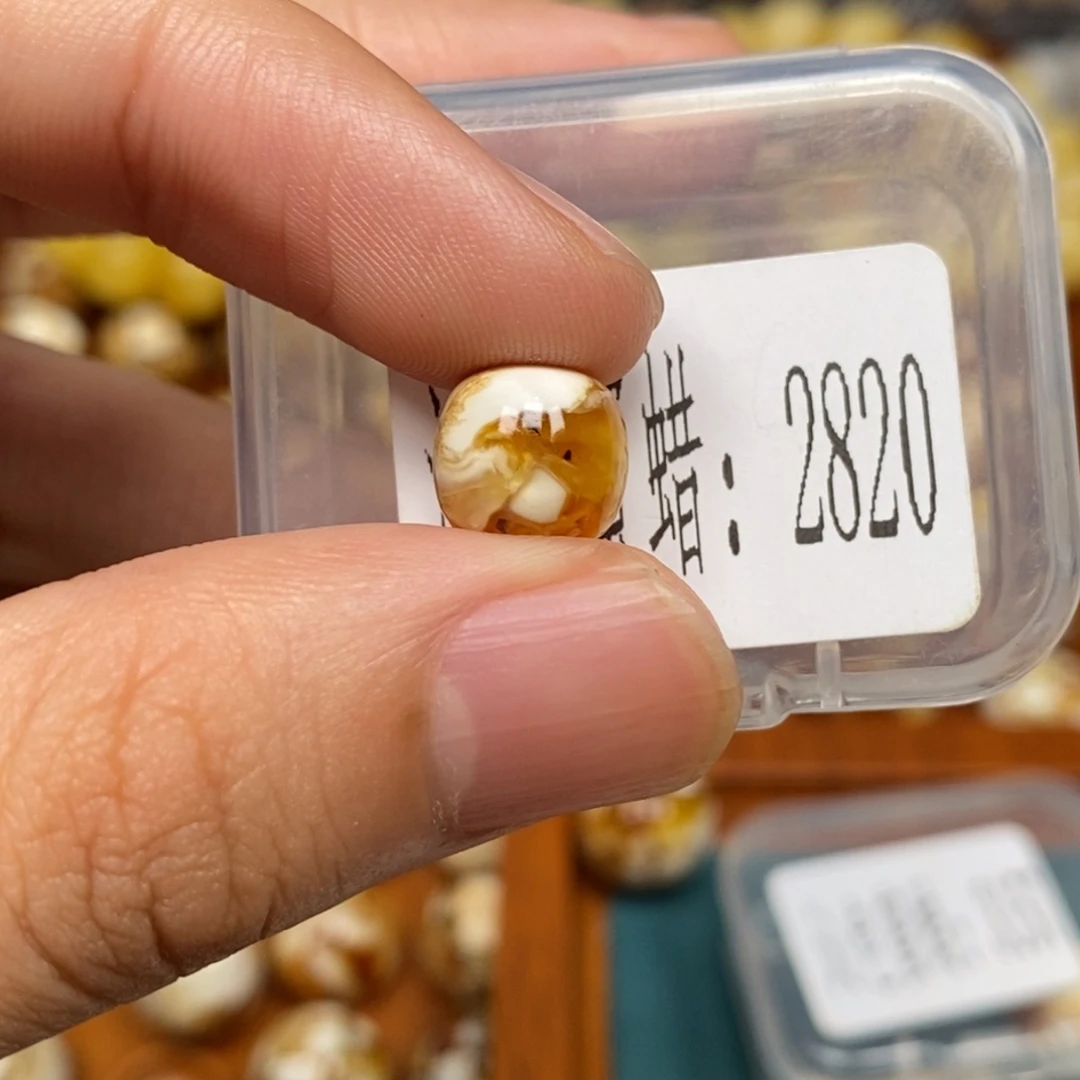 沁色蜜蜡未镶嵌2830