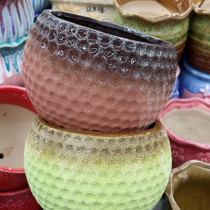 多肉绿植陶瓷花盆9.9包邮，有孔