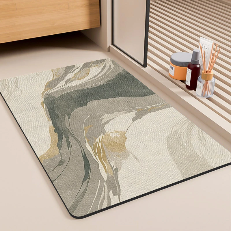 【多尺寸】硅藻泥卫生间吸水垫家用浴室门口玄关简约防滑免洗地毯