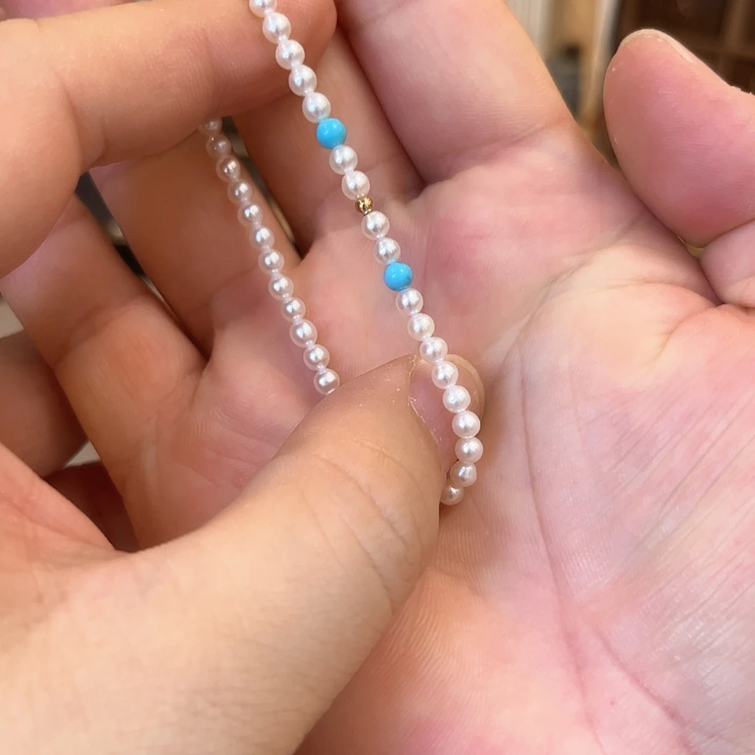 18K金镶嵌手绳淡水珍珠珍珠手绳