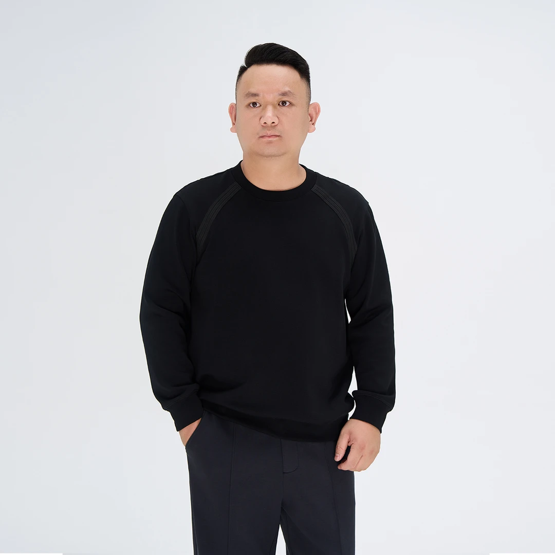 美式重磅卫衣秋季大码男士高级感长袖打底衫百搭圆领休闲上衣9378