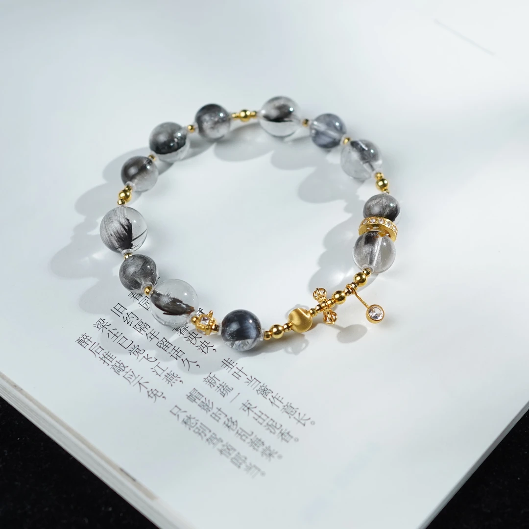 【可亦】水晶*手串*18k金镶嵌（备注手围）