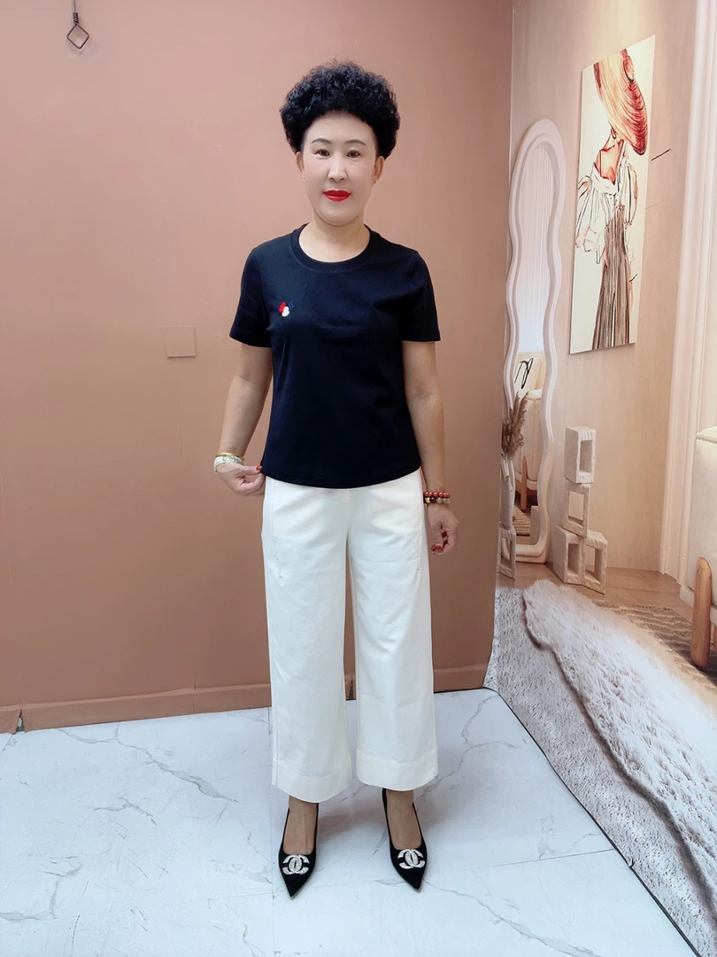 76119九分夏季冰柔棉凉凉阔腿裤