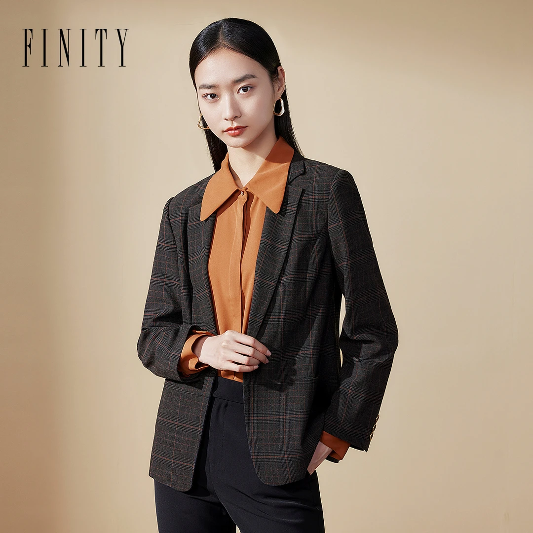 FINITY 新款外套气质时尚休闲修身复古通勤外套 F20UD5183W
