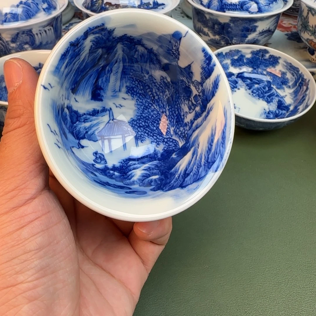 陶纯手工纯手绘茶具石头393