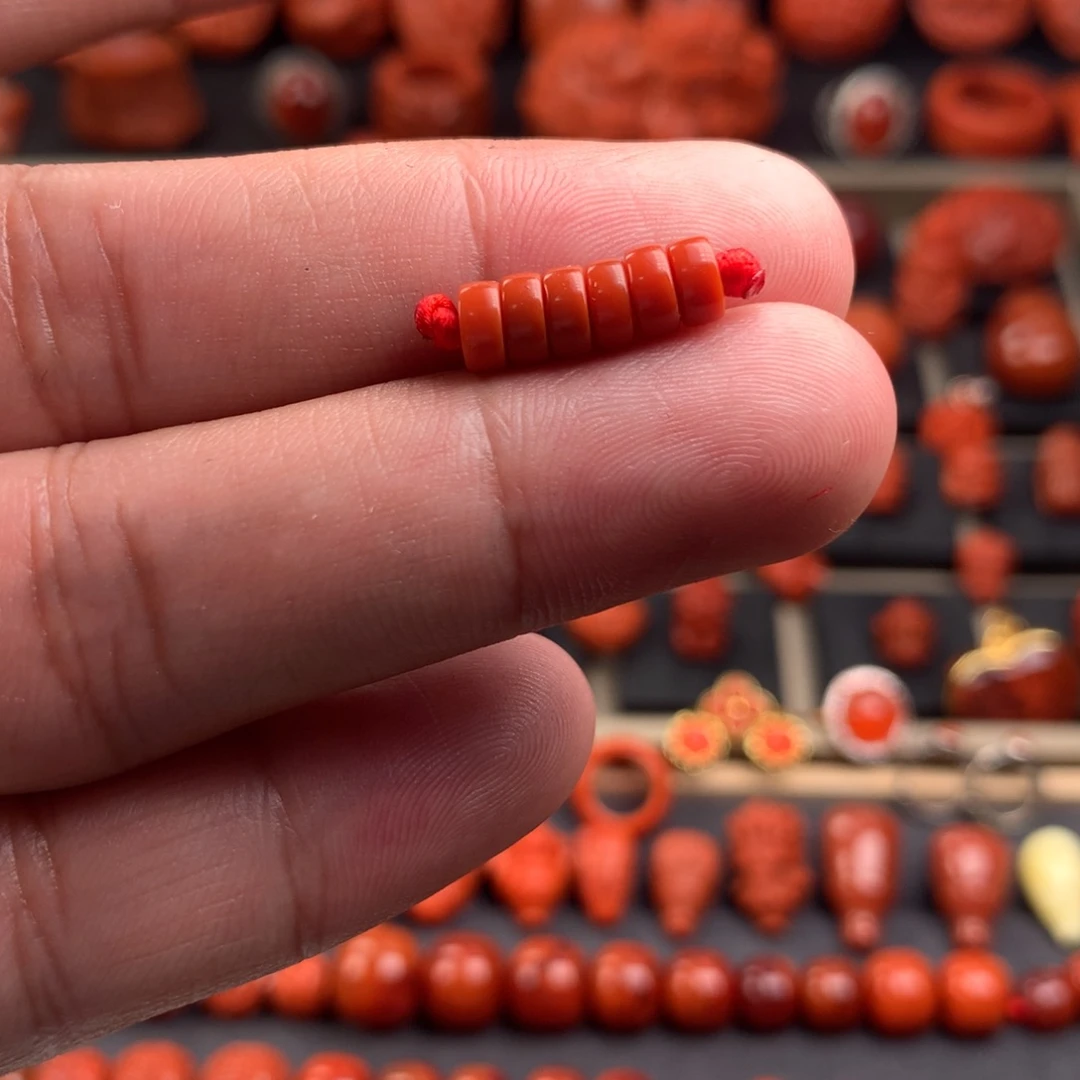 南红玛瑙精工直切隔片5+未镶嵌