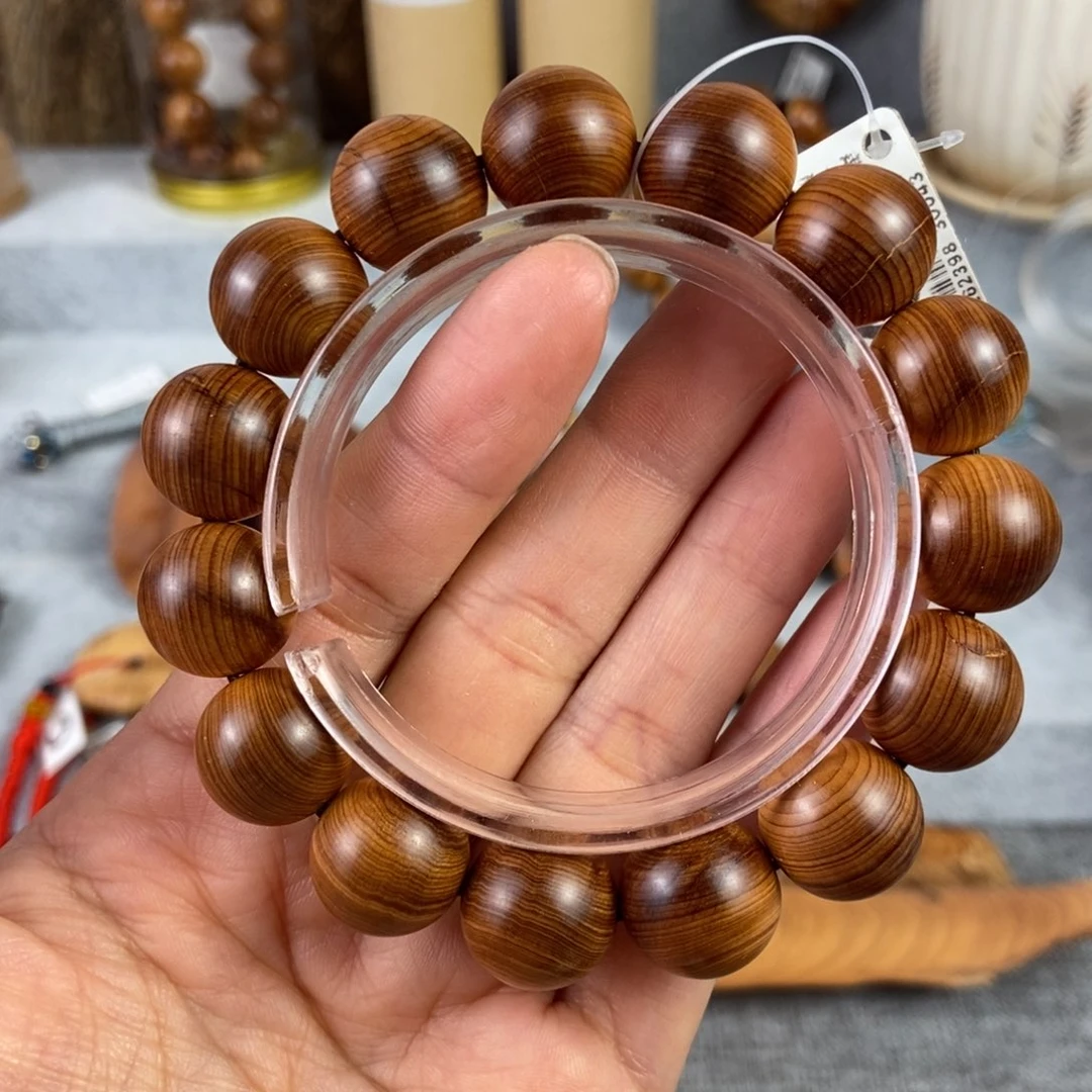 柏木（崖柏）手串/手链北太行高崖骨料顺纹15微瑕 蜜甜奶香