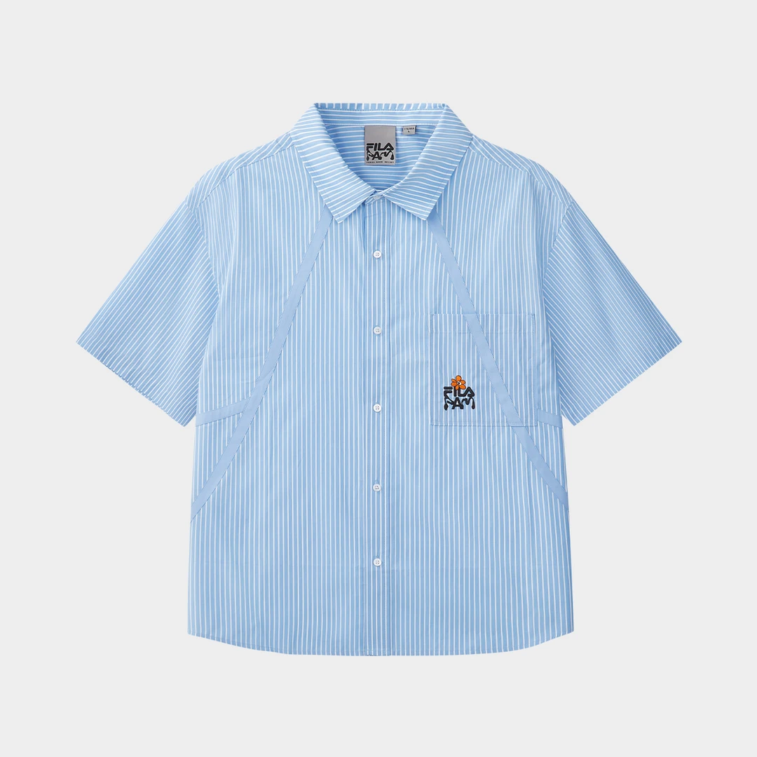 FILA X P.A.M.联名男女同款潮流运动超宽松短袖衬衫T11U528401