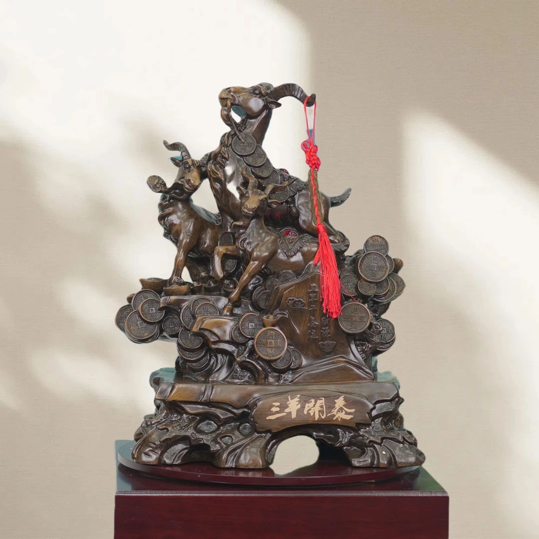 三羊开泰长30cm高35cm(JLY)公司开业办公室商务礼品 高端精美摆件