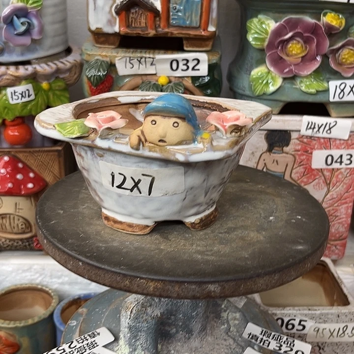 粗陶材质多肉花盆