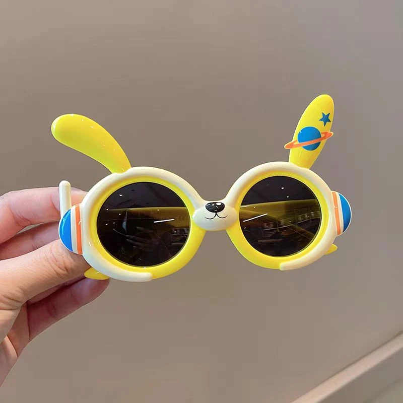 男女通用儿童时尚卡通风卡通太阳镜男童户外个性公主公主风