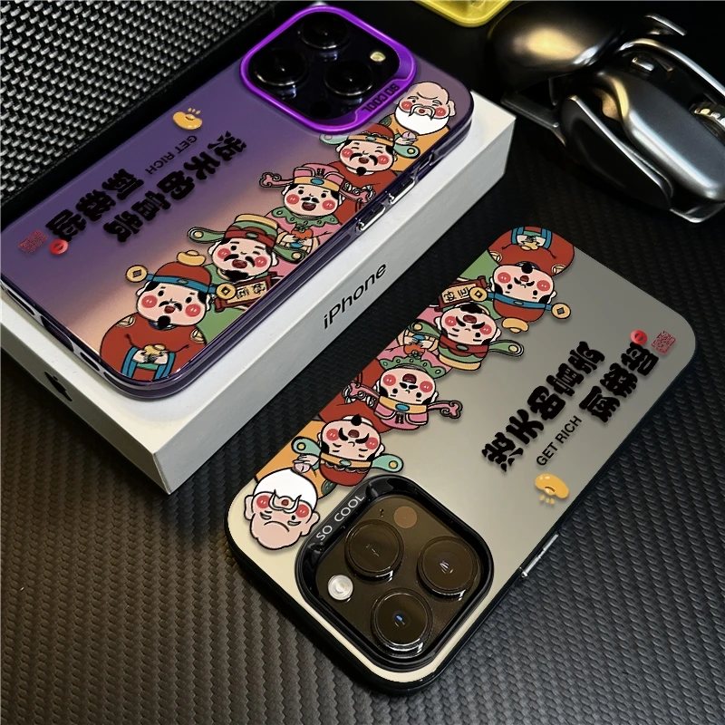 新年泼天富贵适用苹果16promax手机壳iPhone15创意14保护套17卡通