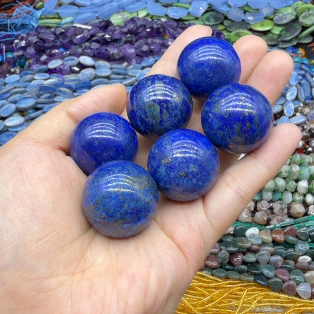 水晶珠宝半成品未镶嵌卡25天然青金一颗无孔