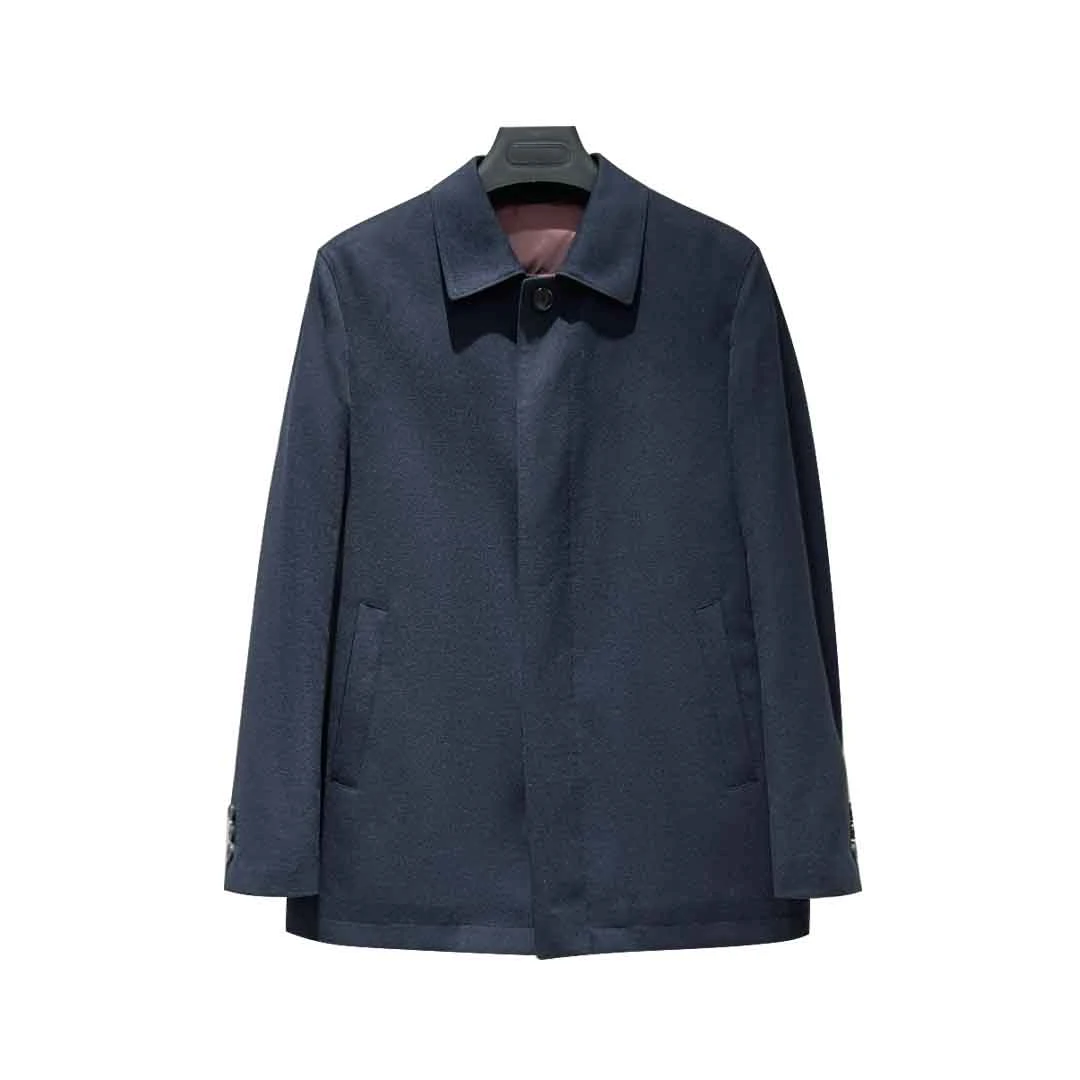 丹戈D亚冬季毛呢翻领行政商务休闲羽绒风衣213175127