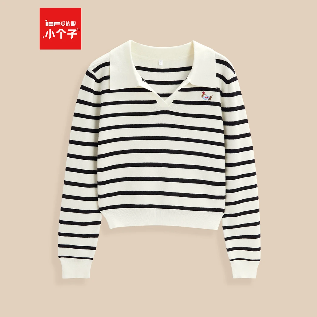 IEF/爱依服【小个子专属】2025秋季新款韩版休闲通勤百搭毛织上衣